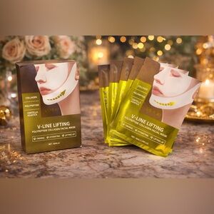 NEW V-Line Lifting Face Mask 5 Pack Collagen Polypeptide - Jaw/Neck Firming